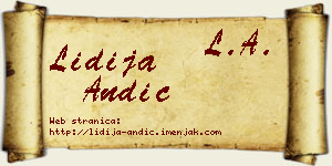 Lidija Andić vizit kartica